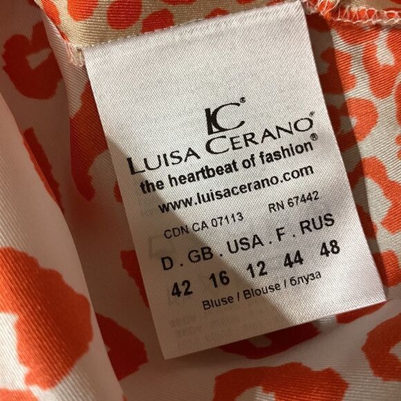 NWT Luisa Cerano Silk Blouse - Picture 9 of 12